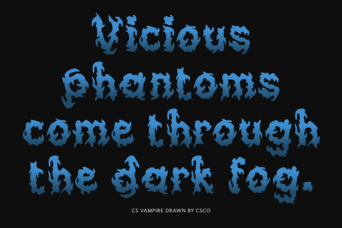 CS Vampire Drawn, a Blackletter Font by Craft Supply Co. (Photo 7 of 8)