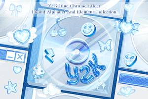 Y2K Blue Chrome Collection