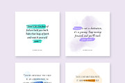 Watercolor Quote Social Media Posts, a Social Media Template by Filip Studio (Thumbnail 1 of 2)