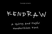 Kendraw - Handwritten Font, a Handwritten Font by Panatype™ Studio (Thumbnail 1 of 8)