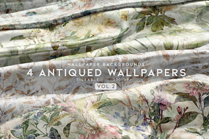 4 Antiqued Wallpapers Vol. 2