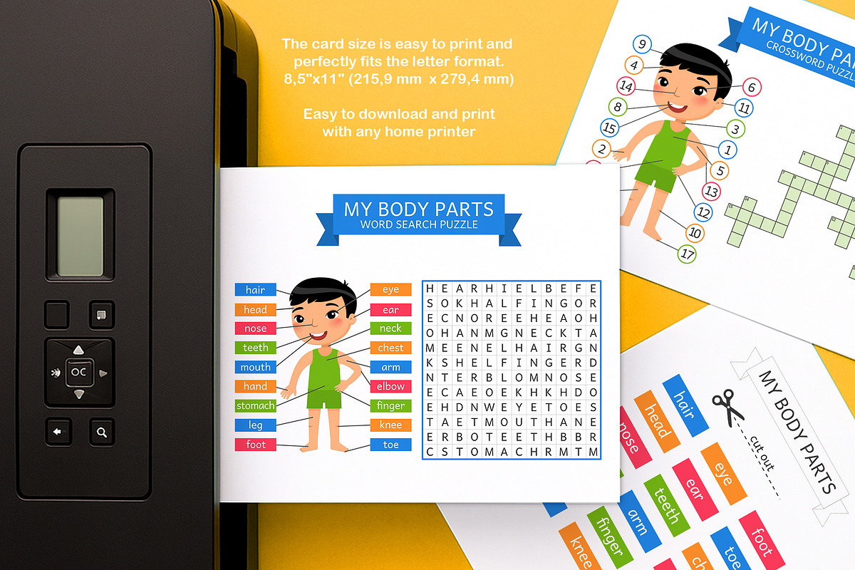My Body Parts – Printable Learning C, an Education Illustration by Valin Malin (Photo 3 of 7)