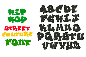 Hip Hop Graffiti font alphabet