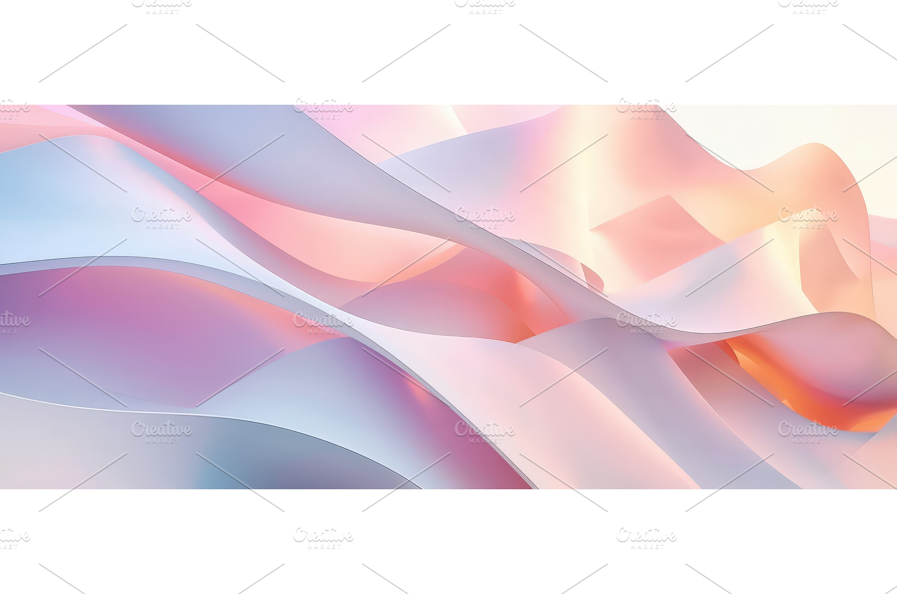 Elegant abstract pastel waves, an Abstract Photo by piter.goskov