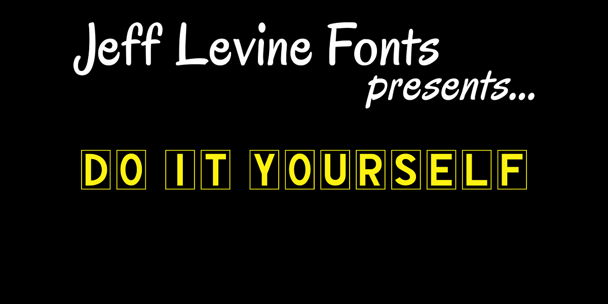 Do It Yourself JNL, a Symbol Font by Jeff Levine Fonts