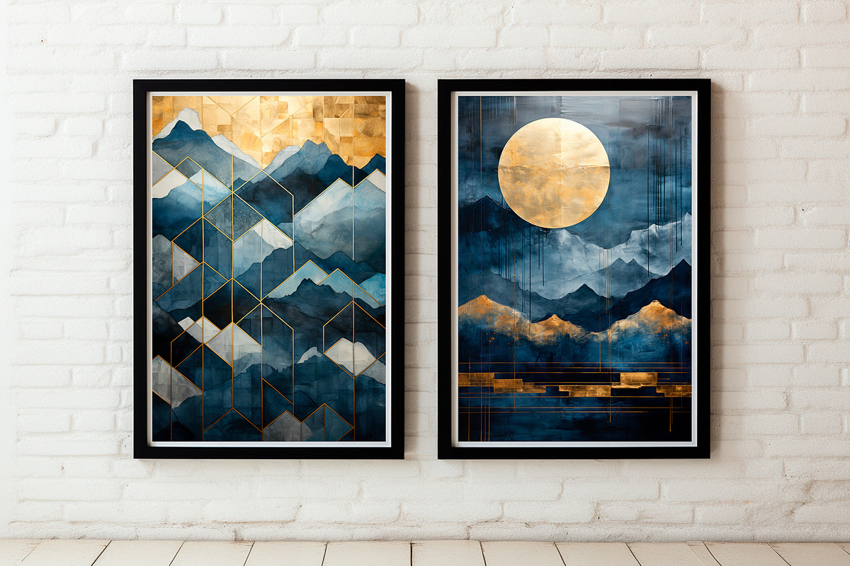 Geometric mountain landscape., a Wallpaper Graphic by O m N i  Studio (Photo 2 of 15)
