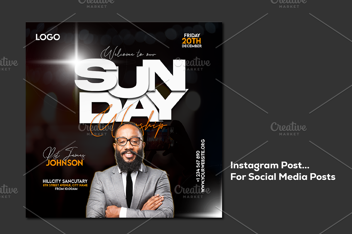 4-in-1 Church Flyer Template, a Flyer Template by Sipi_Graphics (Photo 6 of 6)