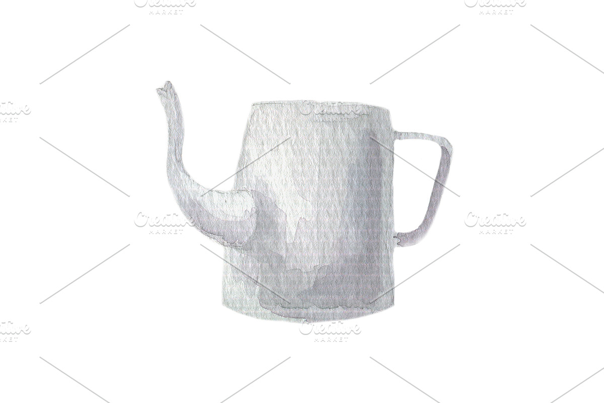 Watercolor kitchenware set, an Illustration by My watercolor shop (Photo 3 of 7)
