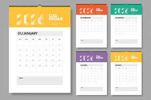 Modern Wall Calendar 2026 Template, a Stationery Template by MightyDesign