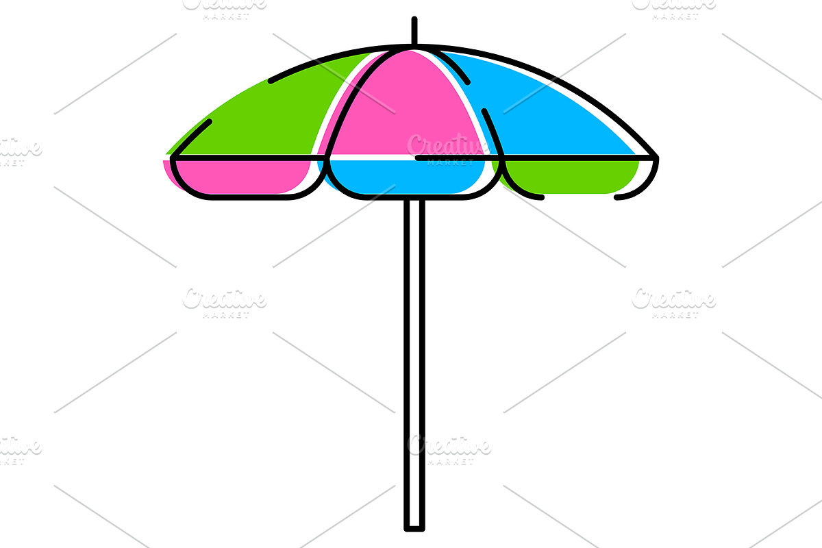 Illustration of parasol., a Decorative Illustration by incomible