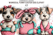 Whimsical Funny Easter Dog Clipart, an Illustration by designcity5 (Thumbnail 1 of 5)