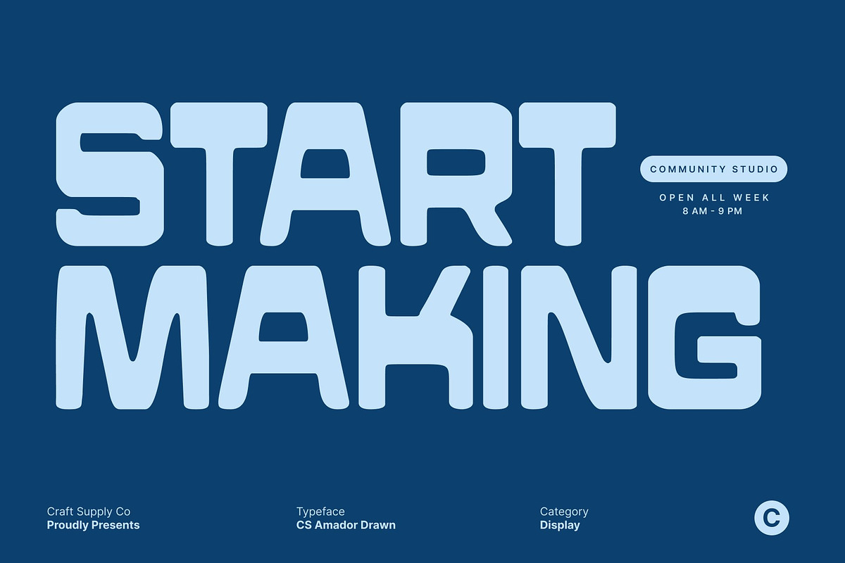 CS Amador Drawn, a Sans Serif Font by Craft Supply Co. (Photo 2 of 8)