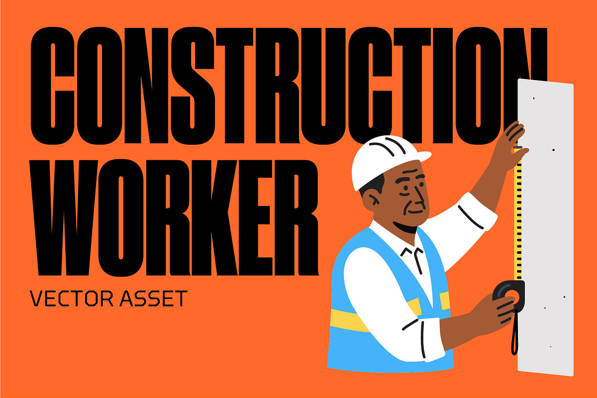 Construction Worker 03 – Vector, a Person Illustration by Studio22 (Photo 1 of 3)