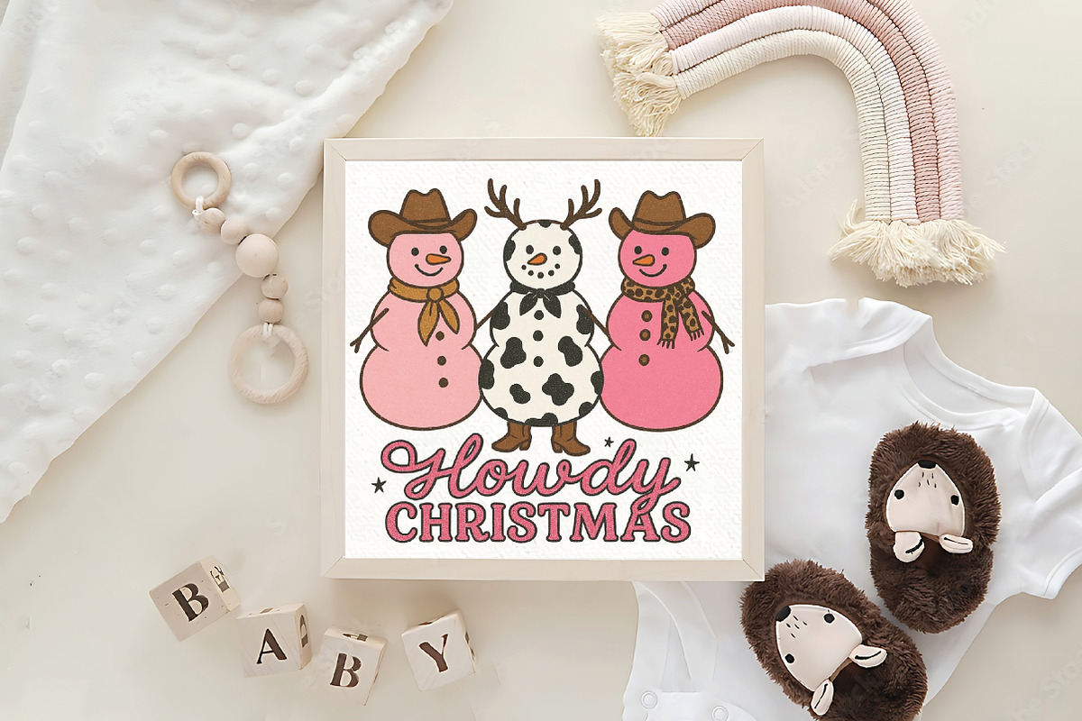 Howdy Christmas PNG Western Cowboy, an Illustration by CraftArtStudio (Photo 4 of 4)