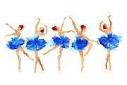 Blue ballet.watercolor, a Graphic by art_mouse (Thumbnail 8 of 9)