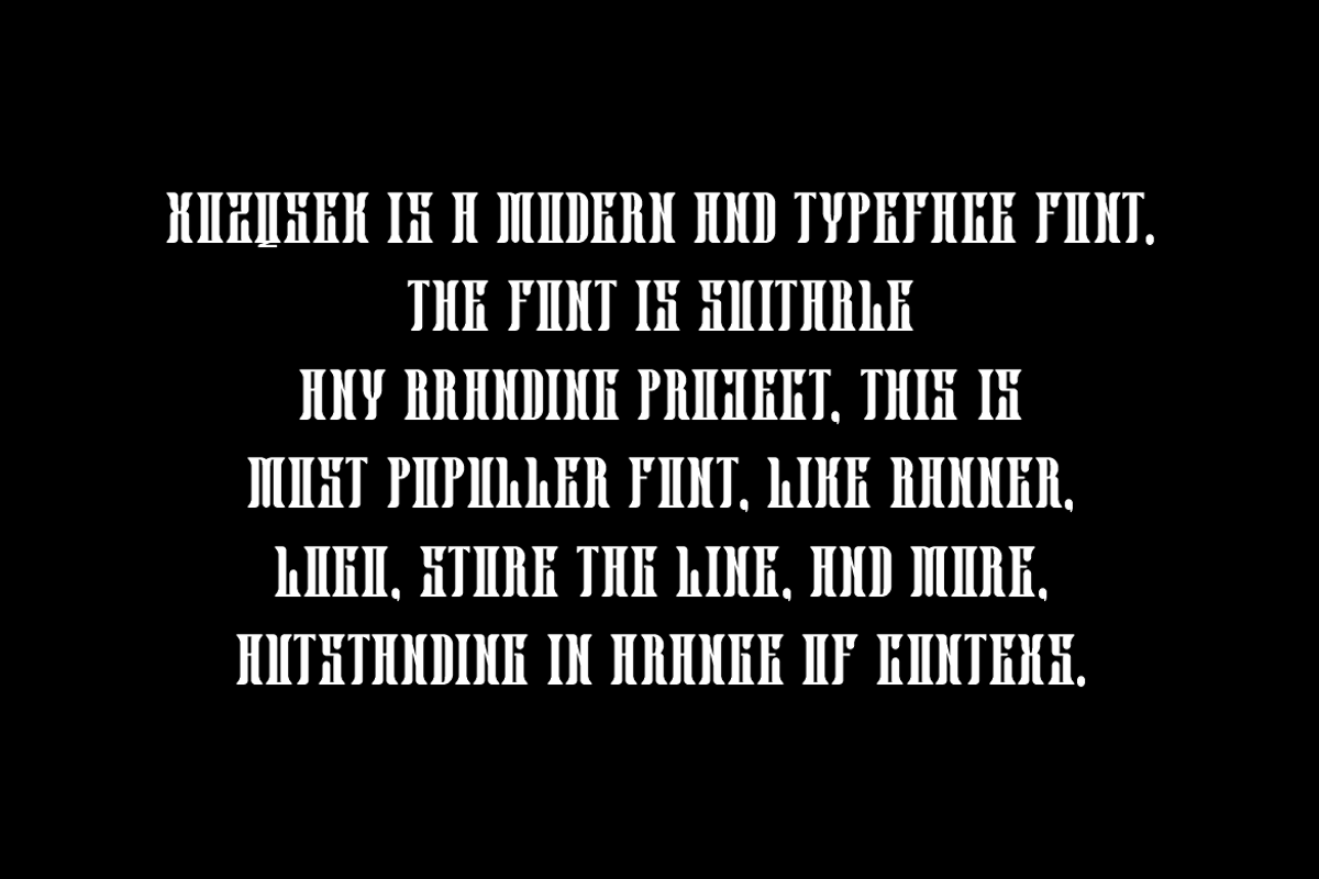 Xozqsek - Tall & Serif Font, a Serif Font by QR Design Studio (Photo 4 of 6)