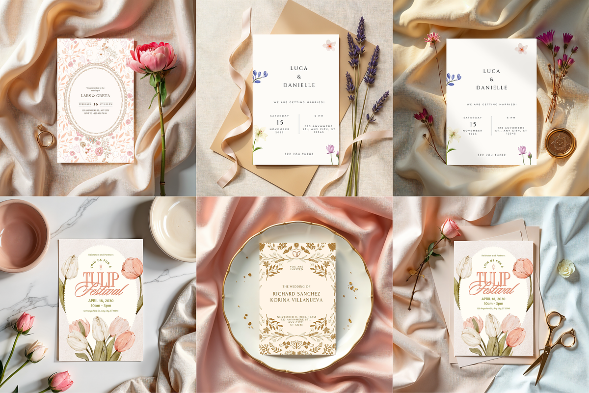 45 Invitation Card Mockups for Canva, a Product Mockup by Matisse Studio (Photo 10 of 10)