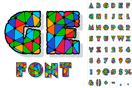 Multicolored Vector Alphabet. preview 2