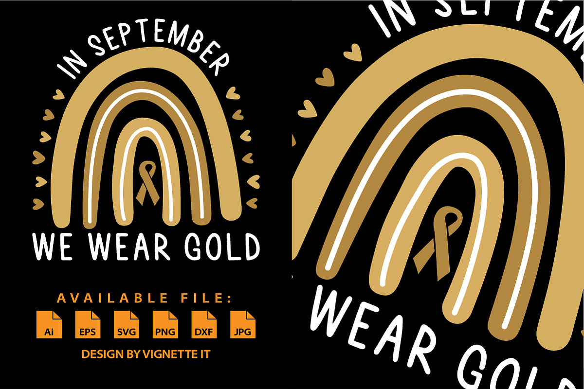 Childhood cancer awareness shirt, a Healthcare Illustration by Vignette.IT (Photo 2 of 3)