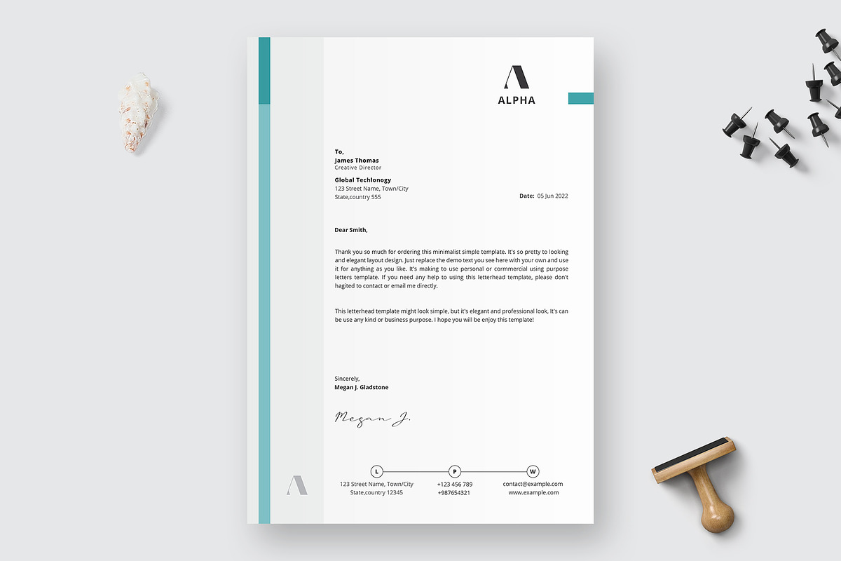 Letterhead, a Stationery Template by Amit Debnath (Photo 3 of 6)