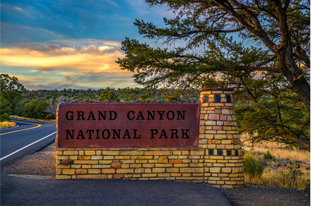 Welcome sign to Grand Canyon, a Nature Photo by Nick Fox