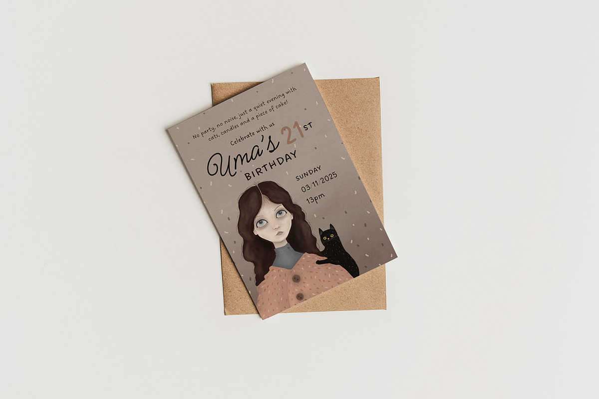 Quiet Birthday Invitation preview 4
