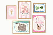 Nursery Wall Art Prints Bundle, a Background Graphic by Artemsky (Thumbnail 14 of 19)