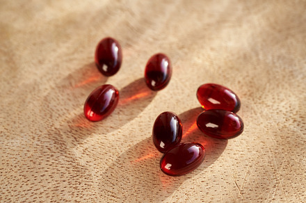 Krill oil capsules - healthy nutritional supplement