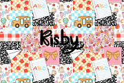 Back To School Patchwork Pattern, a Pattern Graphic by KisbyArt (Thumbnail 1 of 4)