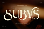 Subys Elegant Display Serif Font, a Serif Font by Graphicxell (Thumbnail 1 of 8)