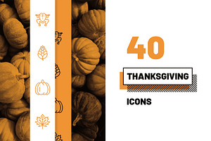 40 Thanksgiving Icons