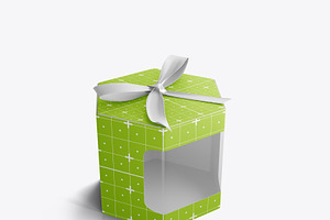 Gift Box With Plastic Window And Rib