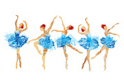 Blue ballet.watercolor, a Graphic by art_mouse (Thumbnail 6 of 9)