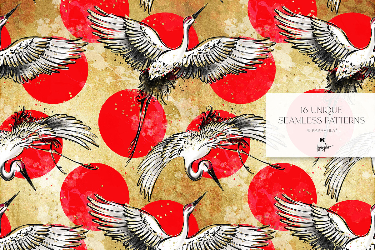Cherry Blossoms Japanese Patterns, a Pattern Graphic by KaramfilaS (Photo 17 of 23)