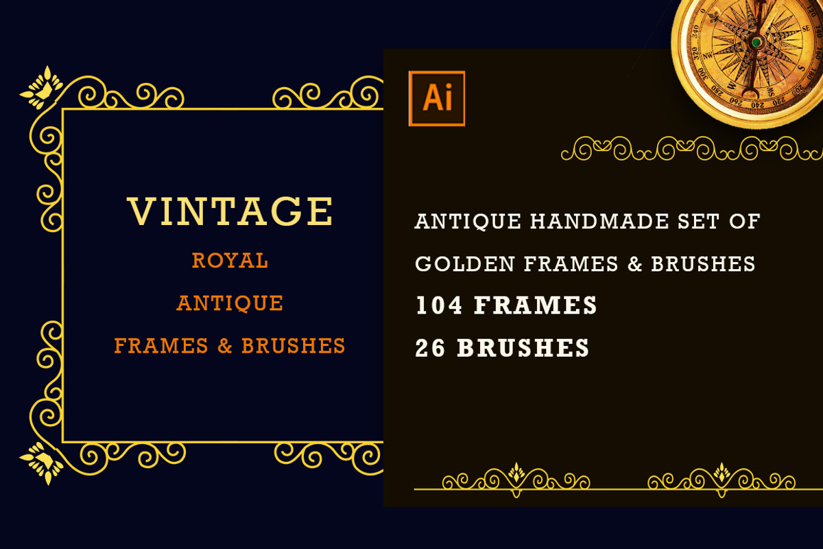 104 Vintage Royal Frames + BONUS, a Decorative Illustration by Design Unique (Photo 1 of 10)