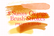 8 Sunny Orange Brush Strokes, a Texture Graphic by Tubigan Art (Thumbnail 1 of 2)