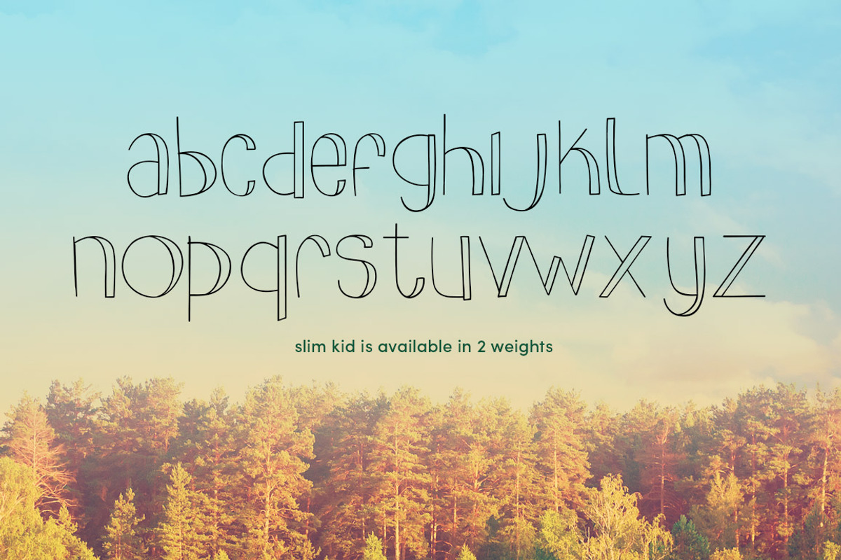 slim kid typeface preview 2