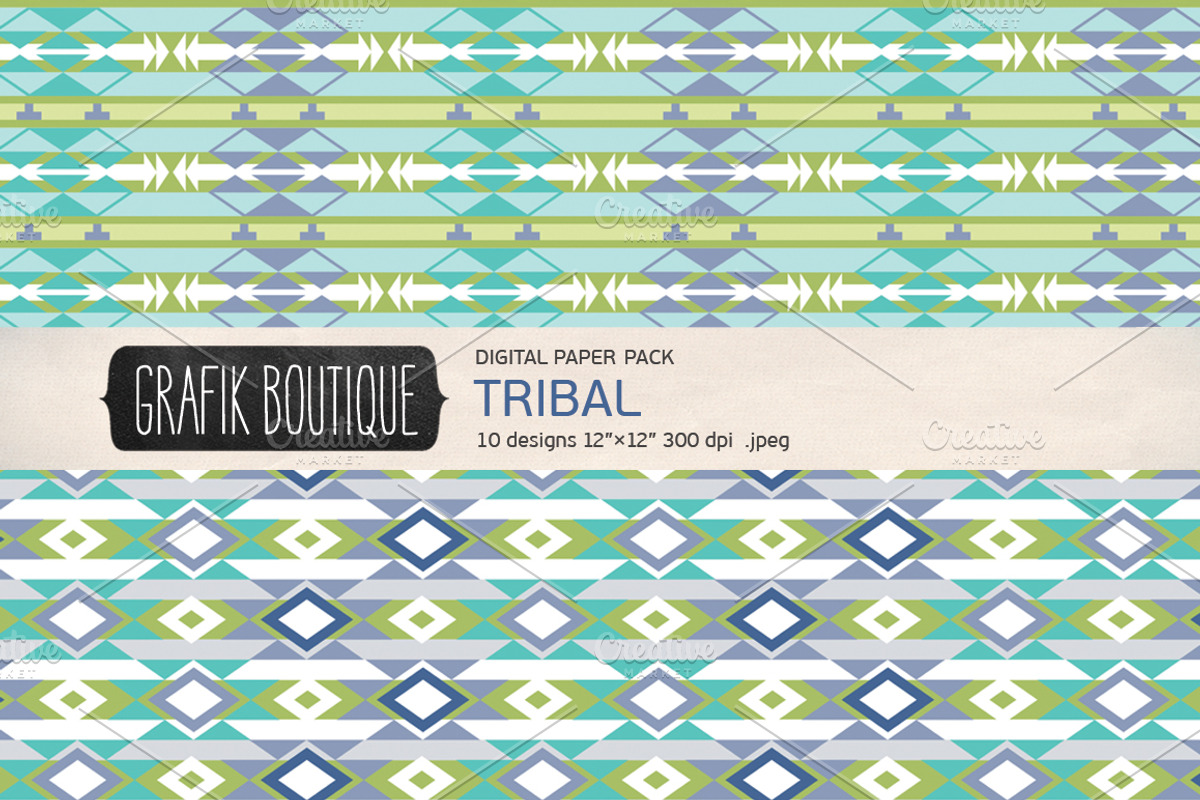 Tribal aztec pattern mint preview 5