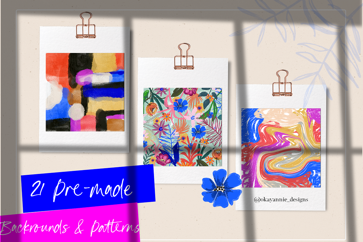 Amalfi: Abstract Floral & Shapes, a Brush Add-On by OkayAnnie Designs (Photo 8 of 15)