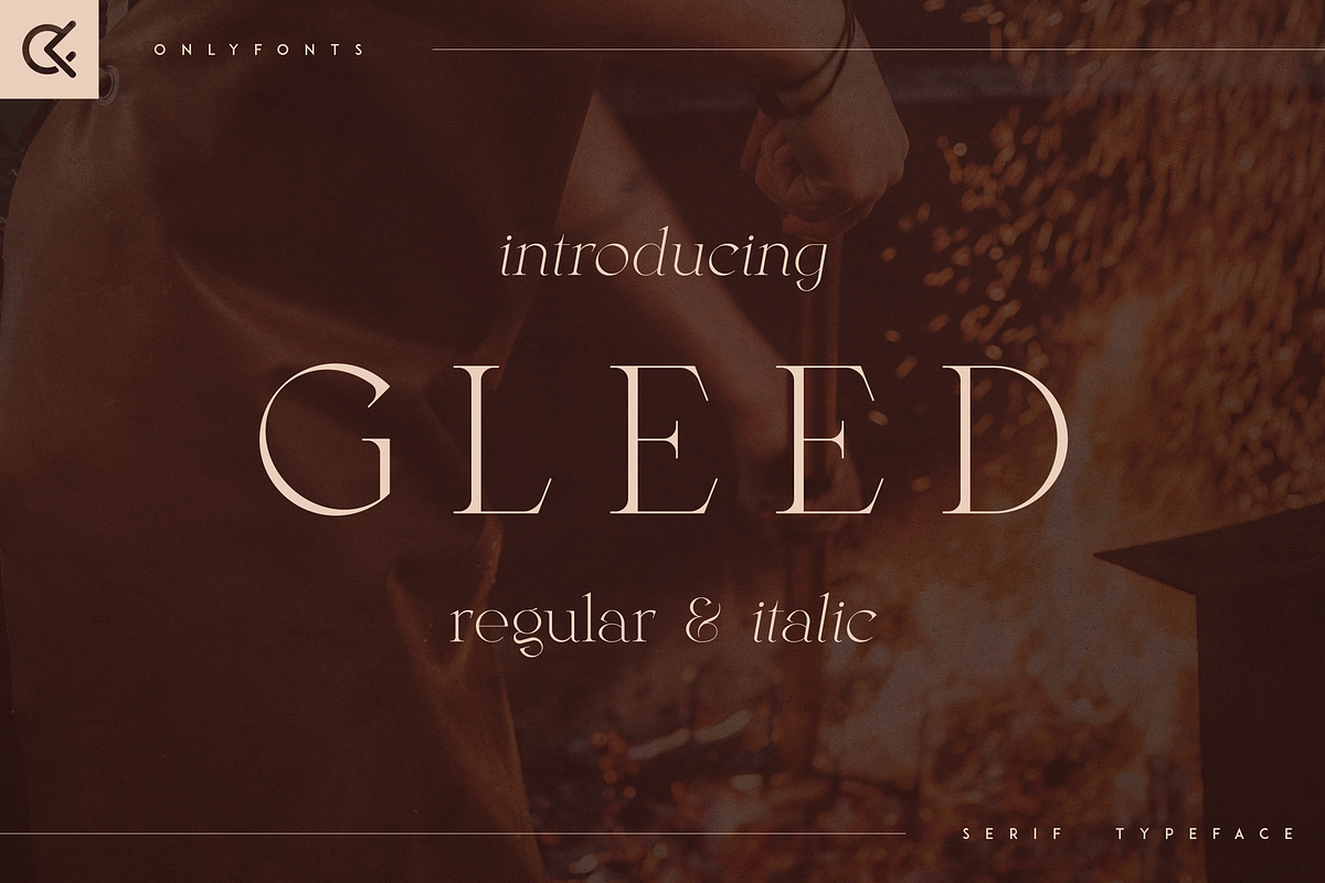 Gleed - minimal serif typeface, a Serif Font by Only Fonts (Photo 1 of 10)