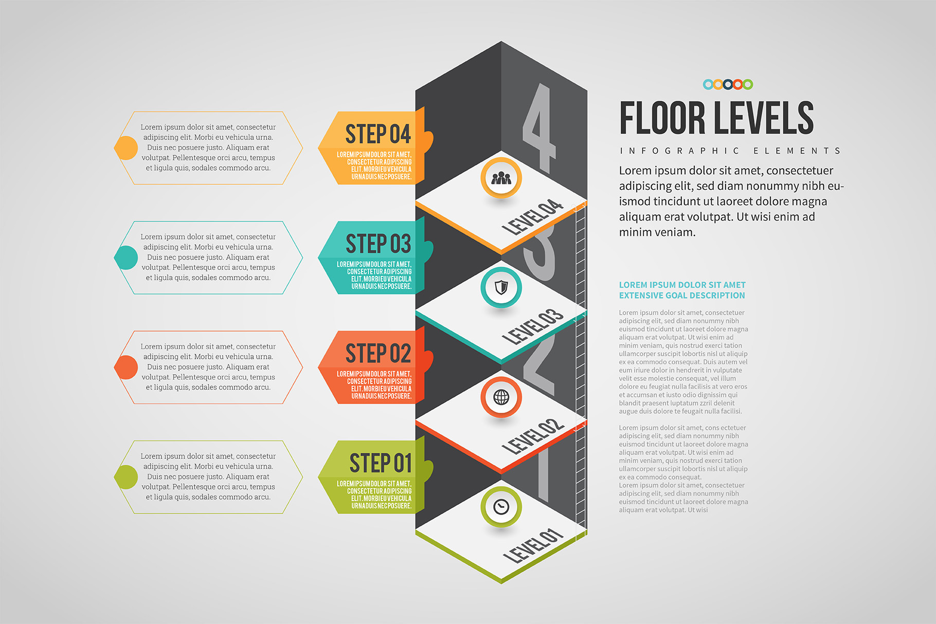 Abstract Floor Level Infographic, a Templates & Theme by h.utomo