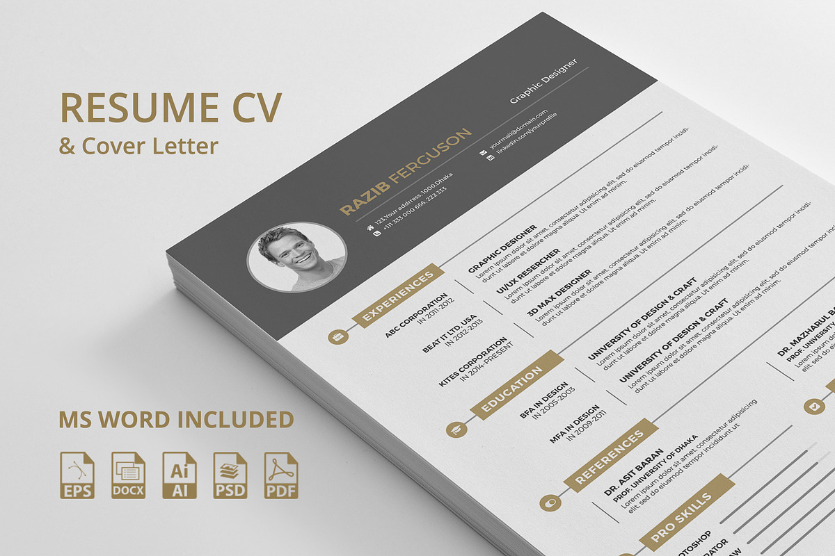 Resume CV, a Resume Template by Rongmistiry (Photo 2 of 6)