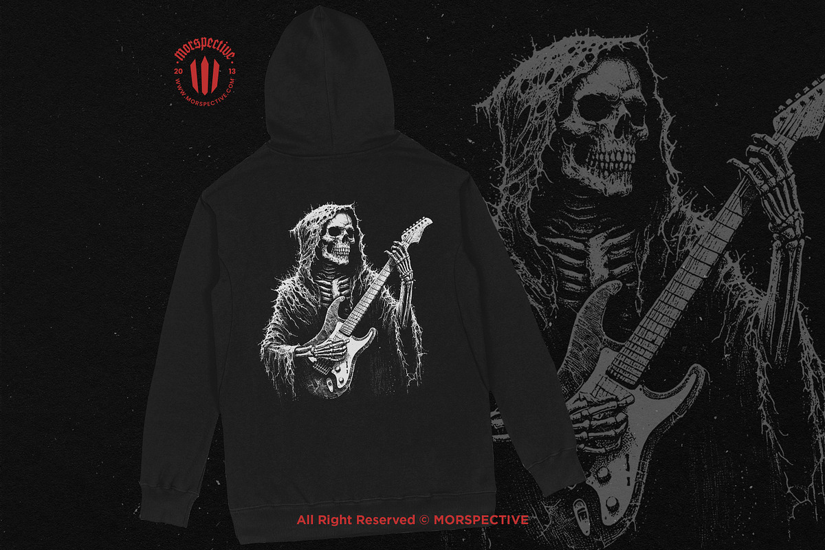 10 Bundle Dark Art Skull Guitarist, an Illustration by Morspective (Photo 4 of 7)