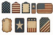 Vintage Patriotic Labels Bundle, a Seasonal Illustration by OK Design (Thumbnail 3 of 3)