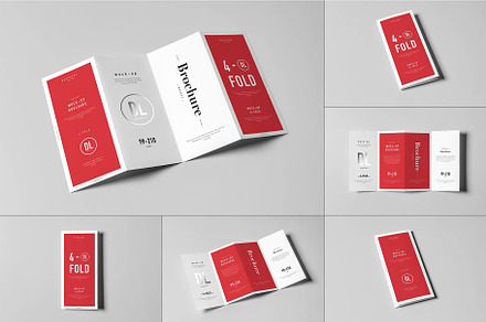4xDL Brochure Mock-up, an Advertising Mockup by zippypixelstudio