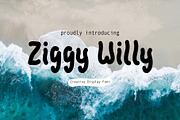 Ziggy Willy Creative Display Font, a Handwritten Font by Tera Asset Garage (Thumbnail 1 of 8)