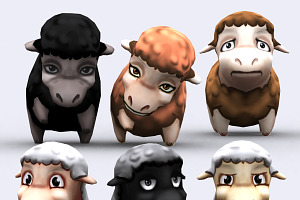 3DRT - Chibii Animals - Sheep