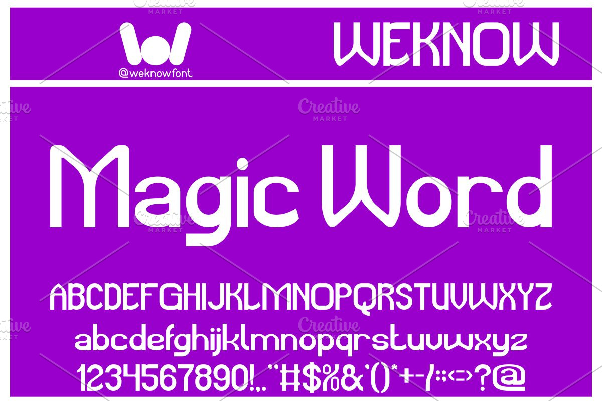 Magic Word font, a Sans Serif Font by weknow (Photo 1 of 8)