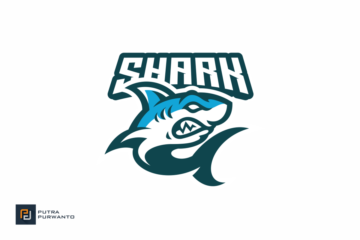 Cartoon Shark Mascot Logo, a Branding & Logo Template by putra_purwanto (Photo 2 of 2)