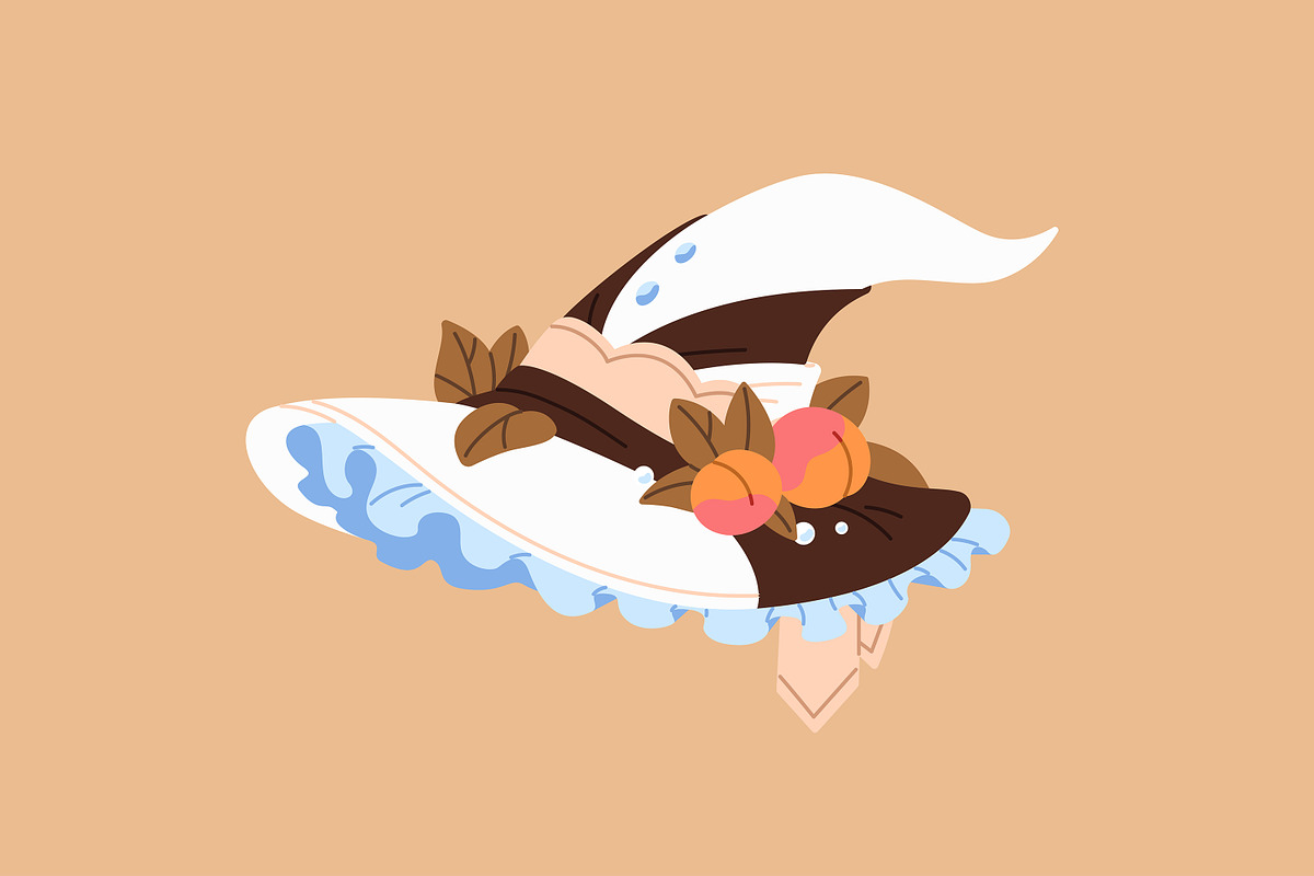 Witch, wizard hats set + patterns, an Object Illustration by PaperTrident (Photo 12 of 20)